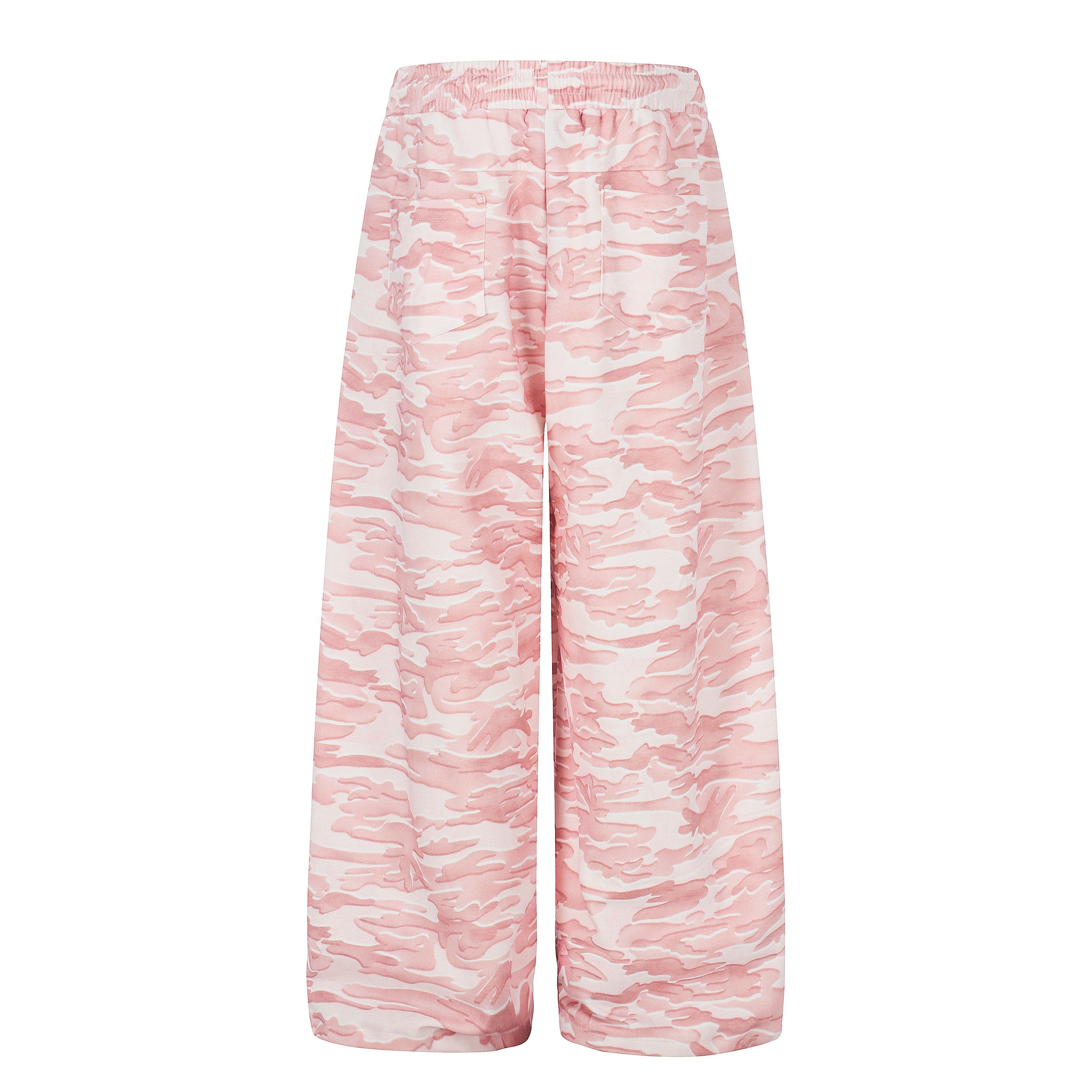 CapCabin Pink Camo Wide-Leg Sweatpants