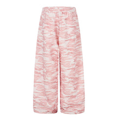 CapCabin Pink Camo Wide-Leg Sweatpants