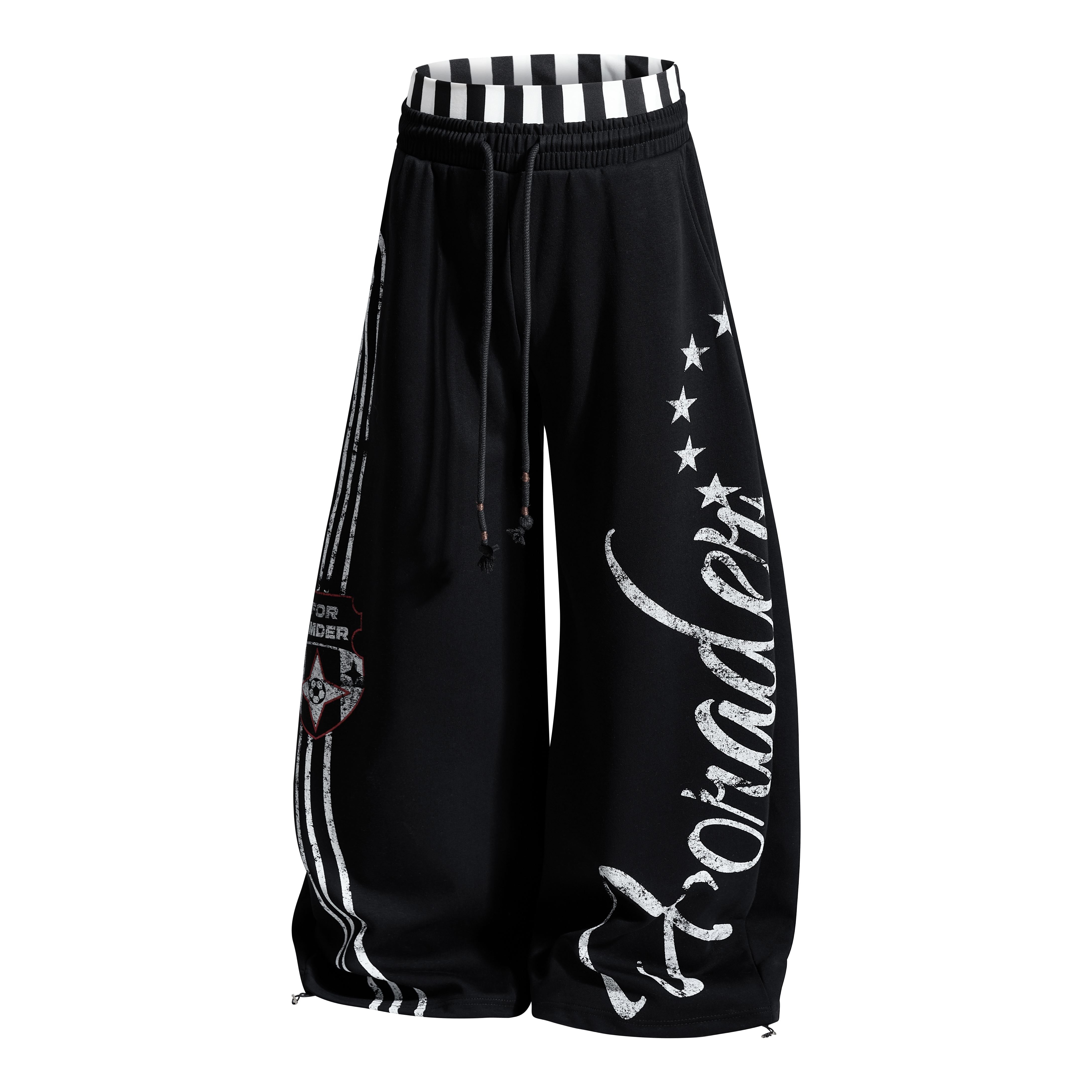 CapCabin “American Varsity” Wide-Leg Sweatpants